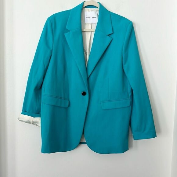 Samsoe Samsoe Oversized Aqua Blazer XS - Picture 1 of 8